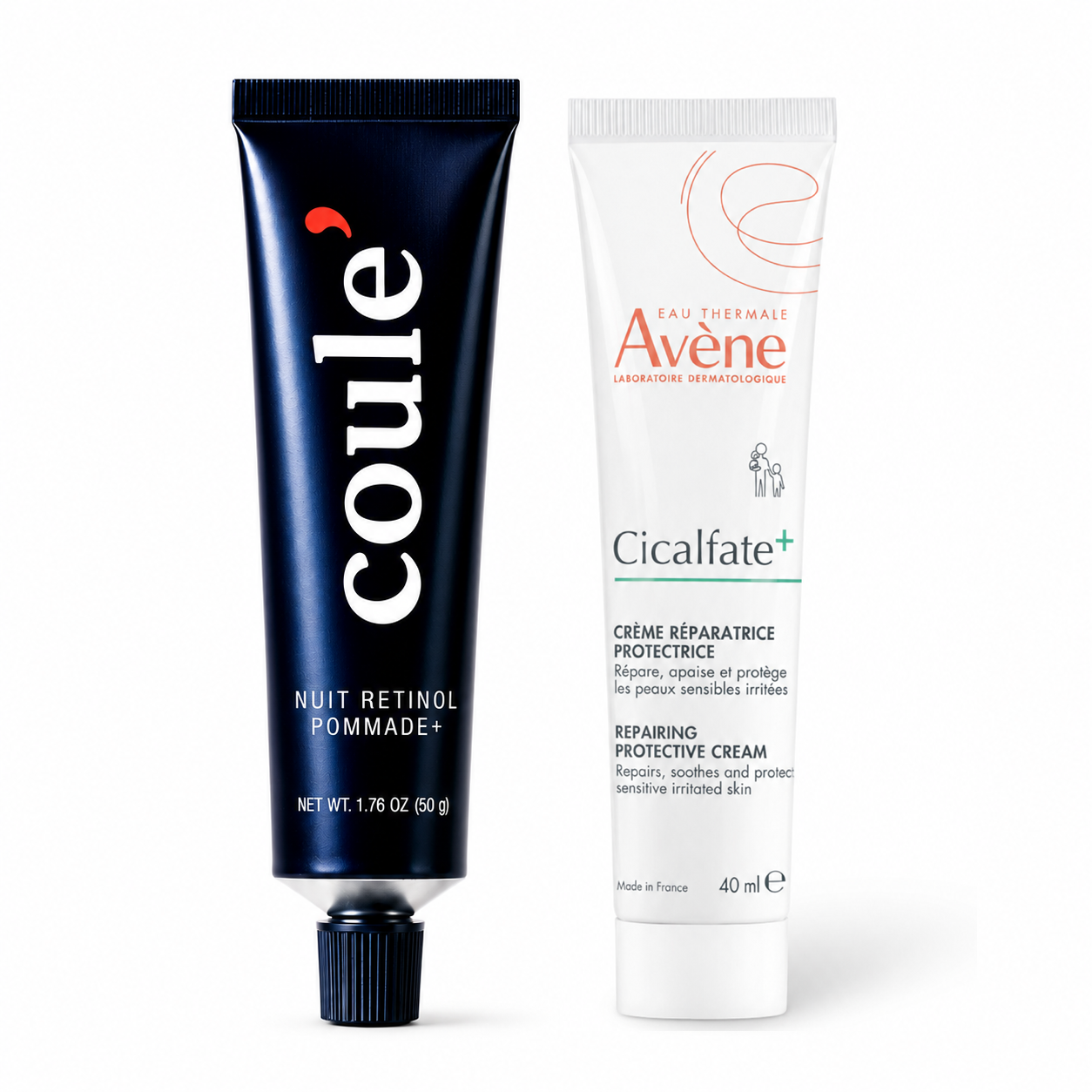 Coule 833,333 IU Vitamin A Dual Active Granactive Retinoid and Encapsulated Retinol Anti-Aging Renewal Cream 50g with Avène Cicalfate+ Restorative Protective Cream 40ml – Night Skincare & Barrier Support Bundle