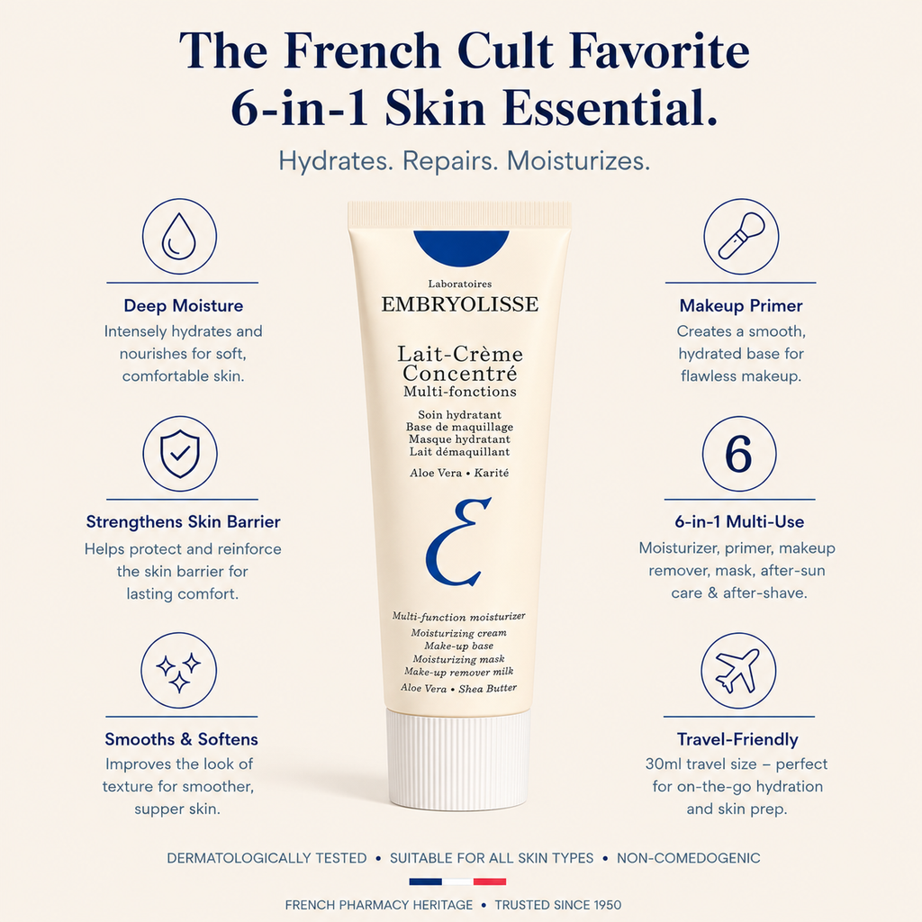 Coule' 50g Dual Active Retinol & Embryolisse 30ml Travel Size French Cult Favorite Lait-Crème Concentré
