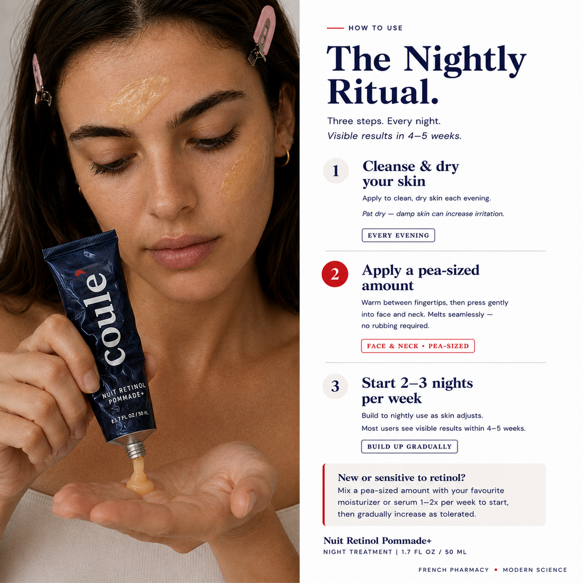 Coule 833,333 IU Vitamin A Dual Active Granactive Retinoid and Encapsulated Retinol Anti-Aging Renewal Cream 50g with Avène Cicalfate+ Restorative Protective Cream 40ml – Night Skincare & Barrier Support Bundle