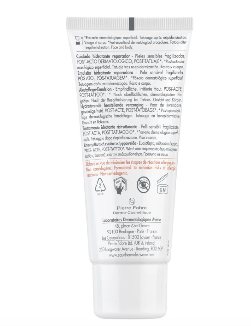 Avène Cicalfate+ Skin Repair Emulsion - 40ml Post-Procedure Body Moisturizer, Lightweight, Soothing, Non-Greasy Hydrator for Sensitive Skin