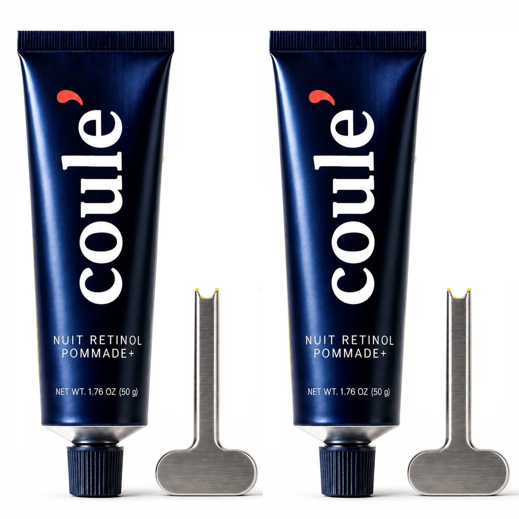 French Pharmacy Retinol Face Cream Dual Active Retinoid Pommade 50g for Sensitive Skin with Metal Tube Turner Pack of 2 by Coule'